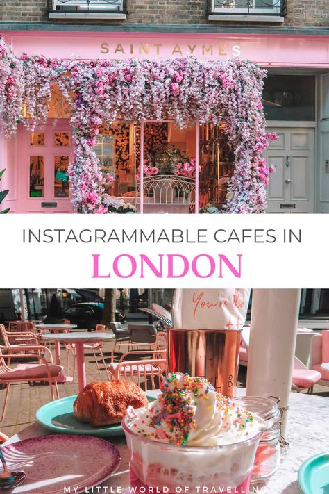 9 Prettiest Instagrammable Cafes in London You Will Love 14 London Places To Eat, Gluten Free London, Selfridges London, London Cafe, Unique Cafe, Brunch Places, Travel Guide London, London Aesthetic, Food Spot