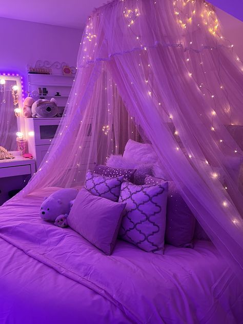 Purple bed covers