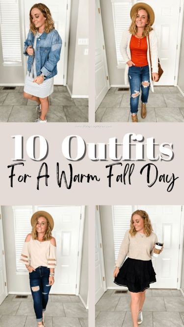 60 Degrees Weather Outfit Fall, Casual Outfits For 70 Degree Weather, Fall Outfits 2023 Hot Weather, Cute Weekend Outfits Fall, Early Fall Work Outfits For Women, Warm Fall Days Outfit, 70 Degree Fall Outfit, Fall Outfits When It’s Hot Outside, Fall Warm Weather Outfits Casual