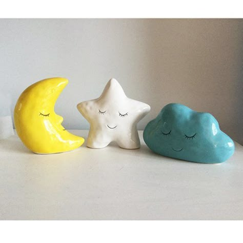 Check out this listing I just found on Poshmark: NEW Moon Star Cloud 3 Figurine Set Home Decor. #shopmycloset #poshmark #shopping #style #pinitforlater #Other Moon Ceramics, Cloud Clay, Polymer Clay Moon, Magnet Painting, Clay Jewellery Holder, Relaxing Room, Ceramic Jewelry Box, Candle Crafts Diy, Art Prints Boho