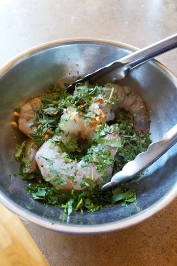 Shrimp Pasta with Tarragon and Wilted Greens 1950s Horror, Wilted Greens, Frozen Shrimp, Large Shrimp, Spinach Pasta, Late Autumn, Shrimp Recipe, Shrimp Pasta, Spinach Leaves