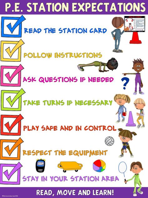 Pe Games For Kindergarten, Pe Rules, Pe Stations, Physical Education Bulletin Boards, Pe Lesson Plans, Games For Kindergarten, Elementary Physical Education, Elementary Pe, Physical Education Lessons