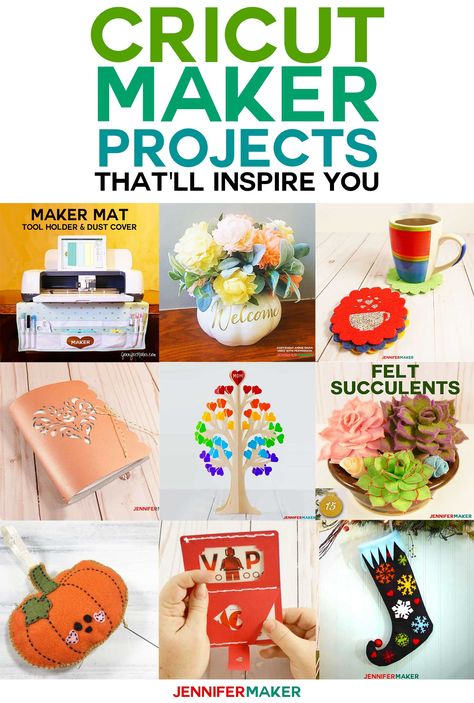 Cricut Maker Projects That’ll Inspire You! Cricut Maker Projects, Felt Succulents, Felt Coasters, Maker Project, Creative Diy Gifts, Cricut Projects Beginner, Diy Cricut, Cricut Tutorials, Cricut Creations