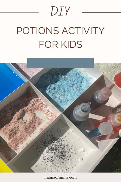 DIY Potion Activity for Kids How To Make Potions, Diy Potions, Potions For Kids, Winter Crafts Preschool, Potion Making, Magical Potion, Preschool Crafts Fall, Halloween Potion, Magic Theme