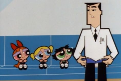 Powerpuff Girls Professor, Professor Utonium, Dope Cartoons, Powerpuff Girls Fanart, The Powerpuff Girls, The Powerpuff, Girls Together, Puff Girl, Bond Movies