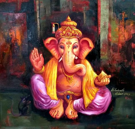 Ganeshji Painting, Lord Painting, Marriage Painting, Portrait Rangoli, Ganpati Drawing, Electricity Art, Ganesh Painting, Ganesha Art Illustration, गणपती बाप्पा