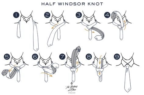 How to Tie a Half Windsor Knot | Tie Knot Tutorial | Learn How to Tie a Tie | OTAA Windsor Knot Tie, Half Windsor Knot, Full Windsor Knot, Simpul Dasi, Happy Fathers Day Message, Half Windsor, Father's Day Message, Knot Tutorial, Radiology Imaging