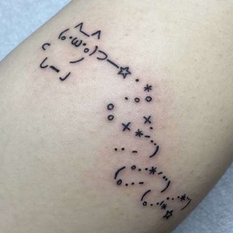 punished raven on Twitter: "i love tattooing ascii art so much T—T… " Ascii Art, Kawaii Tattoo, Cute Little Tattoos, Poke Tattoo, Dainty Tattoos, Aesthetic Tattoo, Dream Tattoos, Dope Tattoos, Little Tattoos