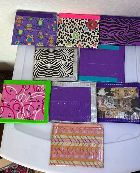 Duck Tape Bifold Wallet2012-2019 - Etsy Duct Tape Wallets, Duck Tape Wallet, Wallet Ideas, Duct Tape Wallet, Purple Zebra, Purple Owl, Clear Tape, Duck Tape, Mount Pleasant