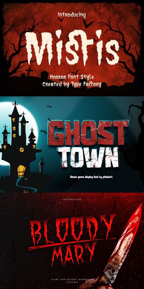 Halloween is the perfect time to get creative with your fonts. These 10 spooky fonts will help you create designs that are sure to scare your friends and. 
#horrorfont #freefonts #scarytype #spookyfonts #creepywriting Game Display, Scary Font, Spooky Font, Merry Christmas Font, Adobe Apps, Horror Font, Header Design, Horror Themes, Halloween Fonts