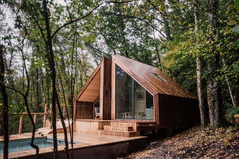 Contemporary Cabin, Fendi Casa, Forest Cabin, Beach Shack, A Frame Cabin, House On The Rock, A Frame House, Modern Cabin, Small Home