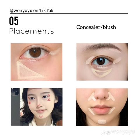 Concealer Placement, Learn Makeup, Soft Makeup Looks, Beauty Makeup Tutorial, Makeup Artist Tips, Ulzzang Makeup, Face Makeup Tips, Face Makeup Tutorial, Ethereal Makeup