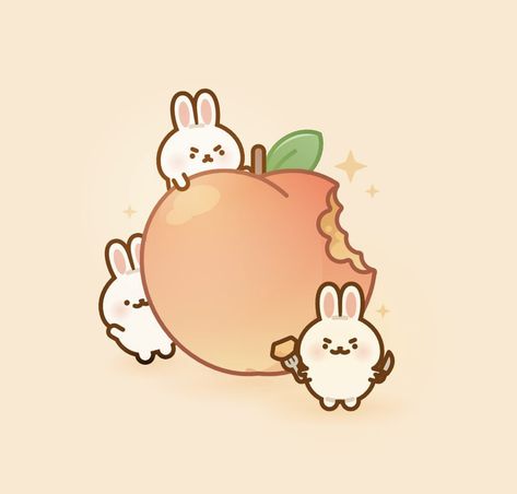 Peach Cute Drawing, Peach Illustration Cute, Peach Art Cute, Peach Drawing Cute, Danish Pastel Widgets, Peach Widgets, Peaches Drawing, Food Drawing Tutorial, Peach Color Aesthetic