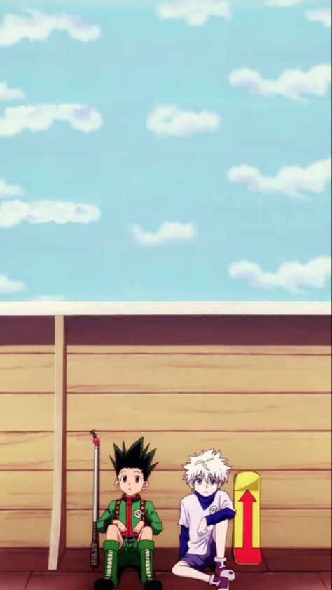 Killua Gon Wallpaper, Hxh Wallpaper Iphone, Hunterxhunter Wallpapers, Gon Killua, Anime Lock Screen, Nature Iphone Wallpaper, Hunter Anime, Iphone Wallpaper Vintage, Locked Wallpaper