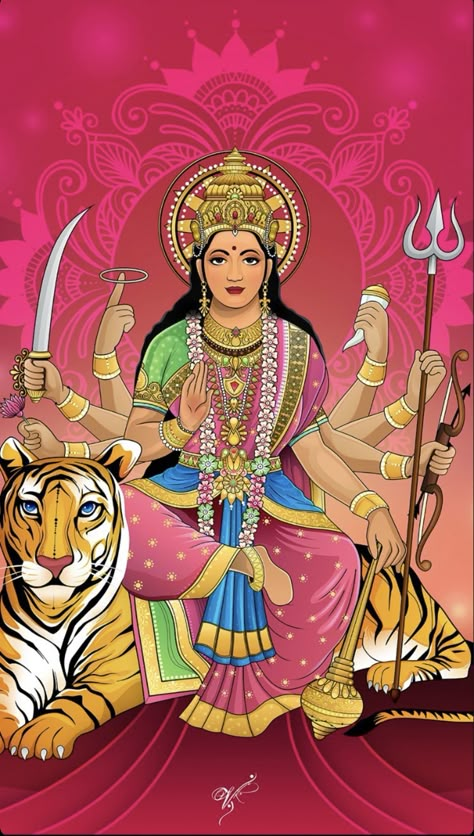 Durga Maa Art Drawing, Durga Tattoo, Navratri Devi Images, Navratri Devi, God Venkateswara Images Hd Wallpaper, Dark Face, Durga Ma, Devi Maa, Love Reels