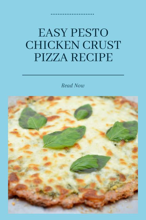 Who says you can’t enjoy pizza on a keto diet? This Easy Pesto Chicken Crust Pizza is not only satisfying but also super simple to make! Using juicy chicken as the crust, you’ve got a low-carb pizza that's packed with flavor. Slather on creamy pesto, add your favorite toppings, and bake! It's perfect for lunch or dinner and a winner with the family, especially if you’re trying to stick to a healthy lifestyle. Make your gooey dream pizza a reality without the carbs and return for more delicious recipes! Ground Chicken Pizza Crust Recipe, Keto Pesto Chicken Recipes, Rotisserie Chicken Pizza Crust, Canned Chicken Pizza Crust, Chicken Crust Pizza Keto, Keto Chicken Pizza Crust, Chicken Crust Pizza Recipe, Easy Pesto Chicken, Chicken Pizza Crust