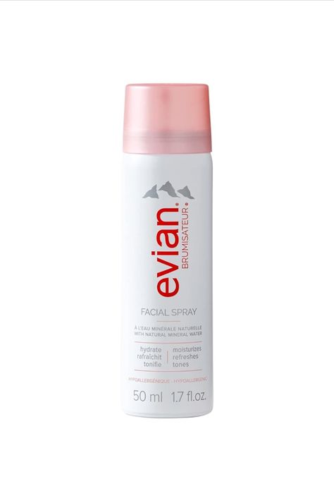 Evian Facial Spray, 1.7 oz. Evian Spray, Facial Shaving, Evian Facial Spray, Facial Spray, French Alps, Makeup Bags, Christmas Wishlist, All Skin Types, Christmas List