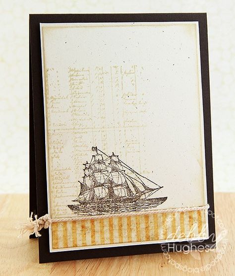 The Open Sea Stampin Up The Open Sea, Cards For Guys, Sea Cards, Men Cards, Man Cards, Nautical Cards, Mens Cards, Beach Cards, Cards Masculine