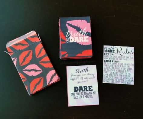 Truth or Dare: Couple's Edition | While He Was Napping At Home Date Night, Date Night Games, Home Date Night, Date Night Ideas For Married Couples, Marriage Inspiration, Truth Ideas, Truth And Dare, Printable Box, Truth Or Dare