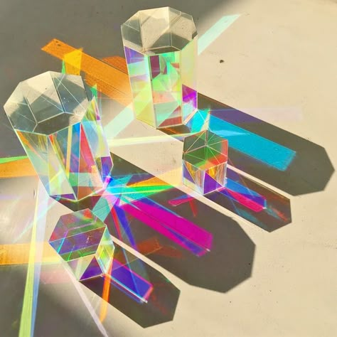 Light Prism Aesthetic, Rainbow Prism Aesthetic, Prism Installation, Prism Illustration, Prism Aesthetic, Glass Refraction, Kaleidoscope Aesthetic, Light Diffraction, Blue Kingdom