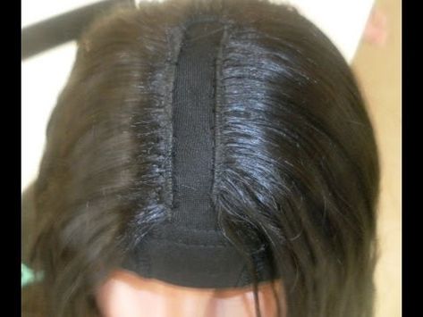 Make a U-Part Wig w/ combs! Diy U Part Wig How To Make, U Part Wig With Leave Out Hairstyles, Natural Hair Clip Ins, Larp Diy, Hair Clip Ins, Diy Natural Hair, Diy Hair Extensions, Hair Doos, Making Wigs