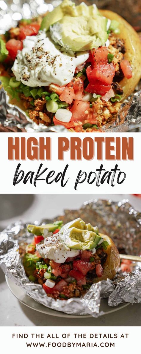 Protein Baked Potato, Potato Delight, Protein For Vegans, Best Sources Of Protein, Baked Potato Dinner, Vegan Baked Potato, Baked Potato Toppings, Baked Potato Recipe, Sources Of Protein