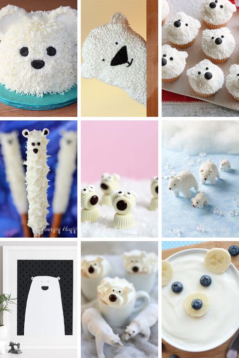 A roundup of 20 polar bear treats and crafts from around the web for a winter-themed party.  Fun food ideas and crafts for polar bear fans. Bear Treats, Bear Themed Party, Recipe Gifts, Winter Feast, Polar Bear Party, Polar Bear Theme, Fun Food Ideas, Winter Foods, Treats For Kids