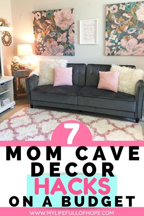 Paint A Sink, Mom Cave Ideas, Babe Cave Ideas, Woman Cave Ideas, She Shed Craft Room, Cave Craft, She Shed Office, Lady Lair, Office Craft Room Combo