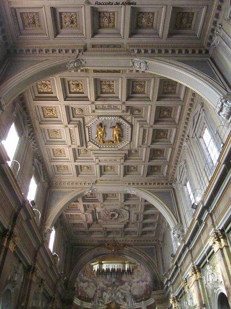 Neoclassical Ceiling, Spa Ceiling, Classic Ceiling Design, Church Ceiling, John And Paul, Ceiling Architecture, Coffered Ceiling Design, Pop Design For Roof, Luxury Ceiling Design