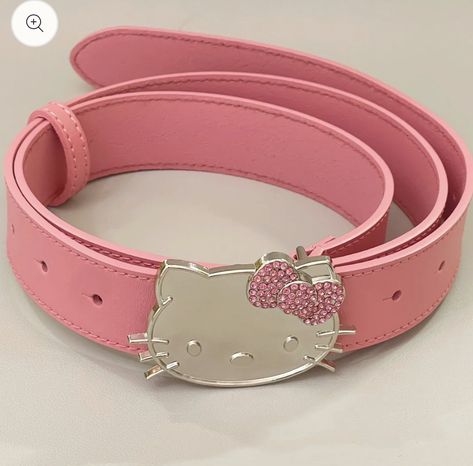 Kawaii Belts, Hello Kitty Belt, Dr Wardrobe, Y2k Belt, Xmas Wishlist, 2000s Fashion Trends, Kitty Items, Pink Belt, Hello Kit