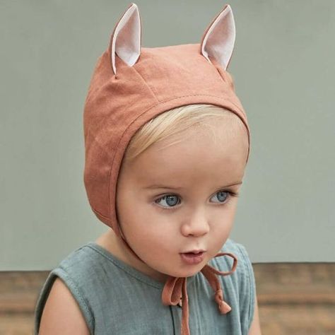 Muslin Baby Clothes, Woodland Characters, Fox Baby Clothes, Whimsical Woodland, Fox Baby, Childrens Sewing Patterns, Baby Bonnets, Muslin Baby, Elegant Baby