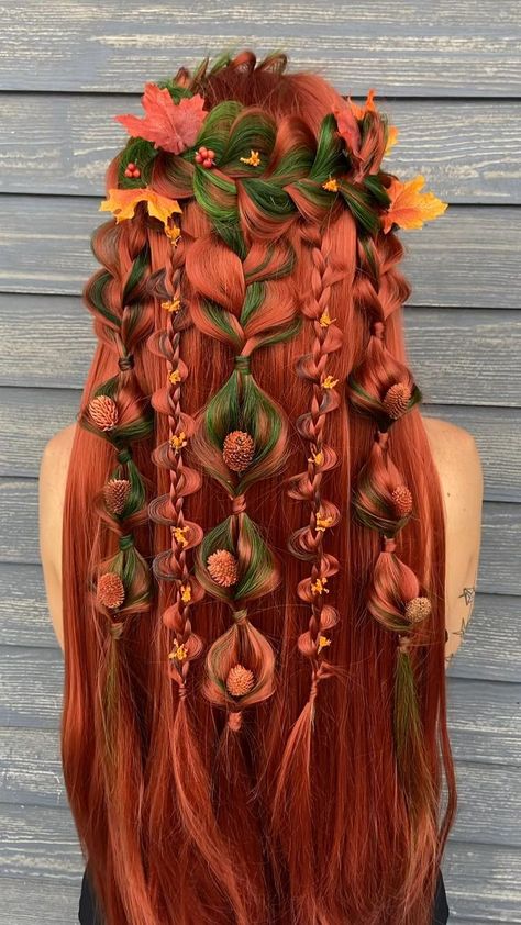 Fantasy Hair, Christmas Hair, Hair Reference, Hair Art, Hair Dos, Gorgeous Hair, Hair Designs, Pretty Hairstyles, Dyed Hair