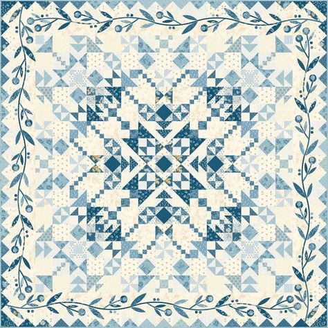 Mystery Quilt Patterns, Farmers Wife Quilt, Blue Fabrics, Basket Quilts, Laundry Basket Quilts, Medallion Quilt, Wedding Quilt, Mystery Quilt, Quilt Border