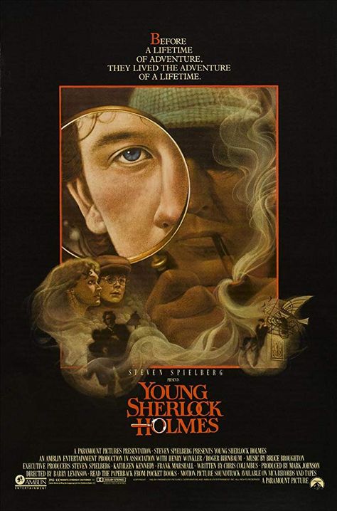 Dark Academia Movies, Young Sherlock Holmes, Dark Academia Posters, Holmes Movie, Chris Columbus, Mark Johnson, Film Dvd, Pocket Books, Conan Doyle