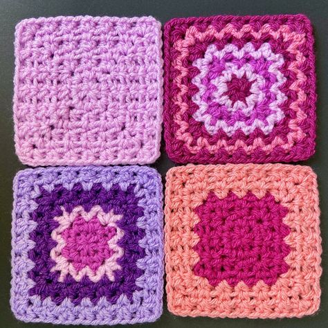 Granny Square Crochet Tutorial, Square Crochet Tutorial, Crochet Stitches Uk, Crochet Swirl, Square Crochet Pattern, Modern Crochet Blanket, Crochet Square Blanket, Crochet Patterns Free, Crochet Blanket Designs