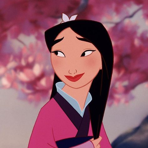 Mulan Pfp, Disney Home Screen, Mulan Fanart, Disney Expressions, Cartoon Characters To Draw, Orchid Mantis, Princess Mulan, Aesthetic Snow, Pink Disney