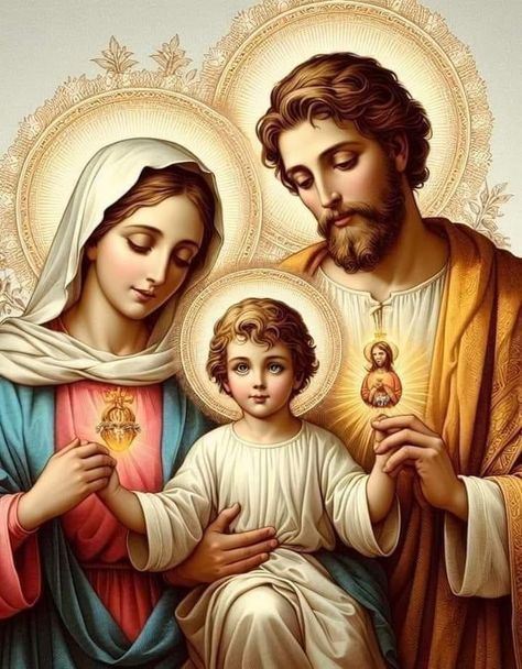 Jesus Family Pictures, St Joseph Pictures, Holy Family Pictures, Mother Mary Wallpaper, Virgin Mary Picture, Mary Jesus Mother, St Joseph Catholic, Saint Anthony Of Padua, Jesus Mother