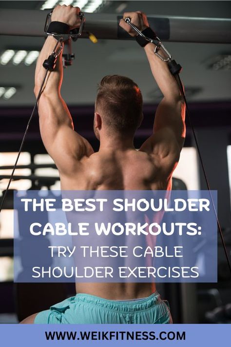 Including shoulder cable workouts and cable shoulder exercises into your workout routine is a great way to widen your shouders and build impressive delts. Our guide showcases the best cable shoulder workouts and cable shoulder exercises out there. Cable Shoulder Exercises, Cable Workouts, Dumbbell Shoulder, Shoulder Stretches, Body Workout Routine, Shoulder Cable, Cable Workout, Shoulder Workouts, Shoulder Day