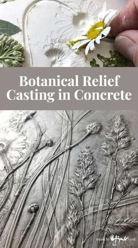 Concrete Leaves, Concrete Casting, Diy Concrete Planters, Plaster Crafts, Cement Diy, Concrete Diy Projects, Cement Art, Concrete Sculpture, Concrete Crafts