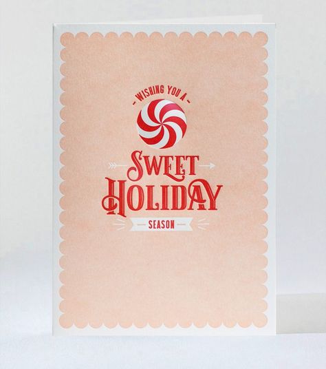 Elum Designs | Letterpress, Stationery & Gifts Holiday Cards - Letterpress Cards & Goods Letterpress Holiday Cards, Stationery Gifts, Letterpress Stationery, Candy Cards, Letterpress Cards, Holiday Greeting, Peppermint Candy, Holiday Greeting Cards, Personal Brand