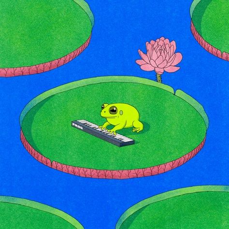 Arte Peculiar, 8bit Art, Riso Print, Frog Art, Arte Inspo, A Frog, Cute Frogs, Art Collage Wall, Playlist Covers