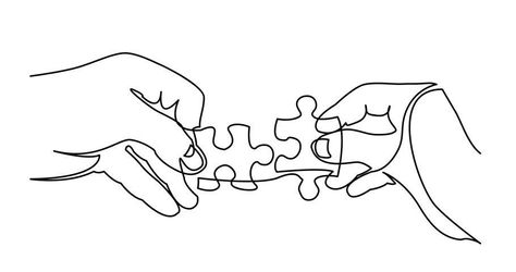 Continuous Line Art, Puzzle Art, Continuous Line, Stop Motion, Line Drawing, Jigsaw Puzzle, Sculpture Art, Line Art, Okay Gesture