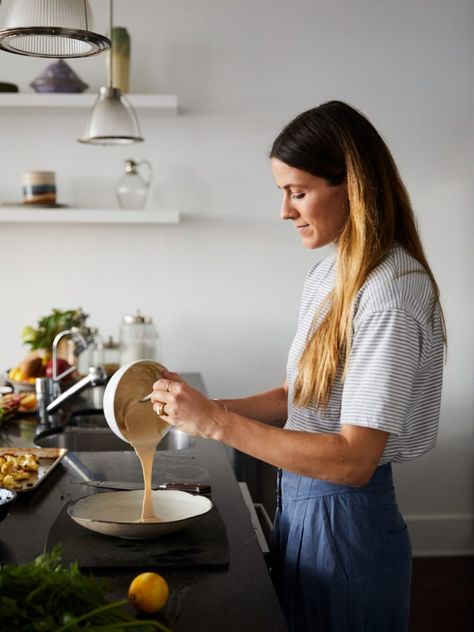 Roasted Cauliflower Recipe With Garlic Tahini, Chimichurri, and Dill Eden Grinshpan, Mindful Cooking, Cottage Cheese Breakfast Bowl, Roasted Cauliflower Recipe, Recipe With Garlic, Cottage Cheese Breakfast, Aphrodisiac Foods, Roasted Cauliflower Recipes, Portraits Inspiration