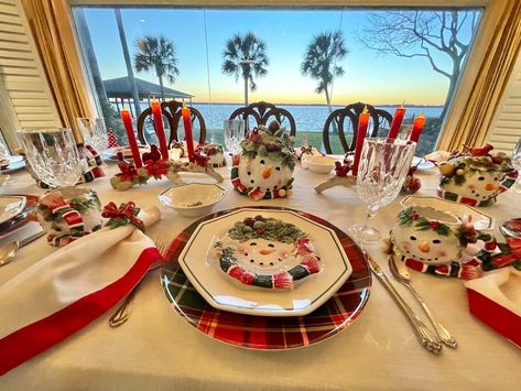 Christmas Tree Tablescape of “Christmas Present” - Life is Better Lakeside Christmas Tree Tablescape, Spode Christmas Tree, Traditional Christmas Tree, Spode Christmas, Snow Village, Patriotic Holidays, Christmas Tablescapes, Outdoor Decorations, Christmas Past