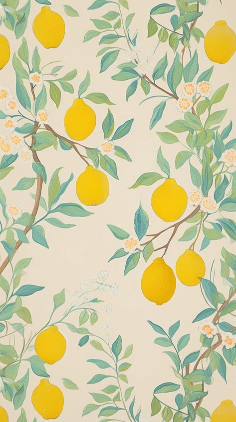 Beautiful lemons wallpaper pattern plant fruit. AI generated Image by rawpixel. | free image by rawpixel.com / Minty Lemon Pattern Wallpaper, Lemon Wallpaper Iphone, Lemons Wallpaper, Lemon Wallpaper, Lemon Background, Lemon Pattern, Summer Tea, Wallpaper Iphone Wallpaper, Fruit Wallpaper