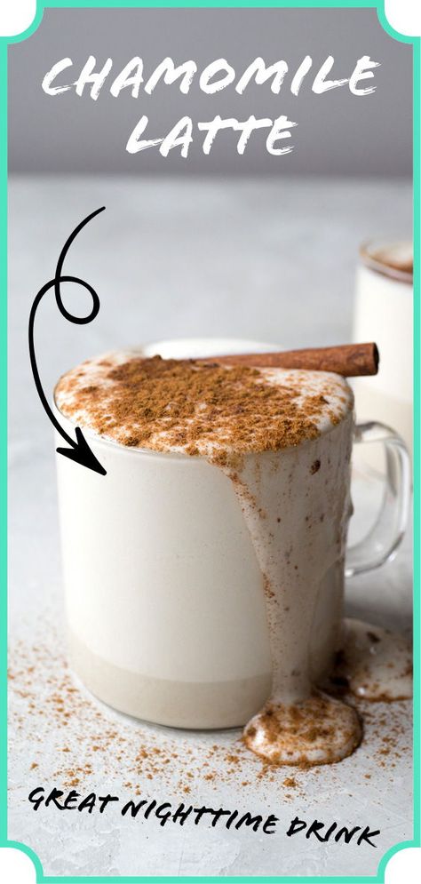 Take your herbal tea game to the next level with this Chamomile Tea Latte. I’ll show you my secret trick to making the perfect latte froth using a French press. #chamomile #latte #tea Tea With Creamer Recipe, Chamomile Milk Tea, Camomile Tea Recipe, Chamomile Latte, Chamomile Tea Latte, Chamomile Tea Recipe, Hot Tea Recipes, Tea Latte Recipe, Baked Sweets