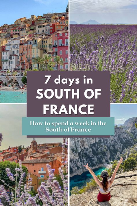 Provence is a region where nature, history and culture come together and where visitors can enjoy the beauty of French lifestyle. Because it's a popular and ideal destination for many tourists, we've created a 7 day itinerary to the world famous Provence. Having visited the South of France several times ourselves, we'd like to share our own experiences and tips in this itinerary. Our 7 day South of France itinerary has been created to show you the best of what the South of France has to offer. South Of France Itinerary, France Itinerary, French Lifestyle, France Travel Guide, Travel Around Europe, Backpacking Europe, Visit France, The French Riviera, Places In Europe