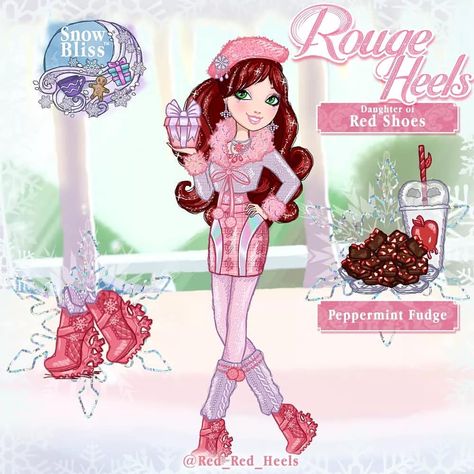 At Ever After High, the Snow Bliss™ brings a joyous feeling for all. Winter gets cozy when these Best Friends Ever After switch presents… | Instagram Rouge Heels Ever After High, Eah Fanart, Doll Heels, Calling All The Monsters, Drawing Mermaid, High Wallpaper, Ever After High Rebels, Twisted Tales, Magical Potion