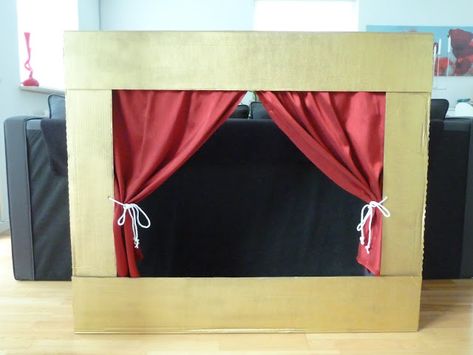 Ideas Caratulas, Diy Puppet Theater, Homemade Puppets, Diy Puppet, Theatre Crafts, Puppet Stage, Theatre Diy, Puppet Theaters, Glove Puppets