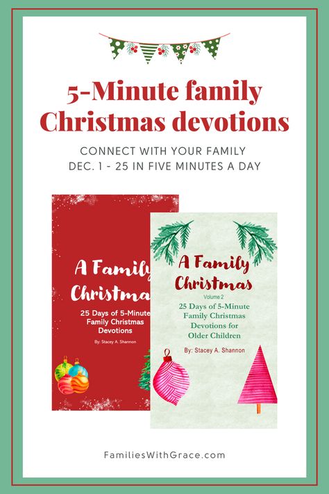 "A Family Christmas" devotion book helps you connect with your family during the holidays in just 5 minutes a day! #Christmas #DevotionBook #FamilyDevotional #Advent #FamilyDevotionBook #FamilyChristmasDevotionBook #FamilyLife #FamilyChristmasDevotional Advent Bible Reading Plan, Advent Scripture, Advent Readings, Keep Christ In Christmas, Christmas Devotional, Advent Devotionals, Christ In Christmas, Family Devotions, Love And Faith